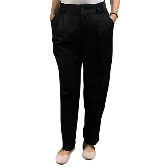 Vintage Giani Versace Versus Tapered Black Dress Wool Pants Sz 30 Classic Office - Picture 10 of 16